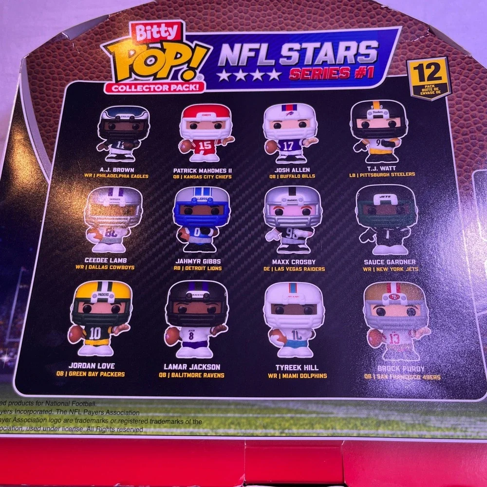 Funko Bitty Pop! NFL Football Figures N/A Multi NEW Patrick Mahomes Josh Allen